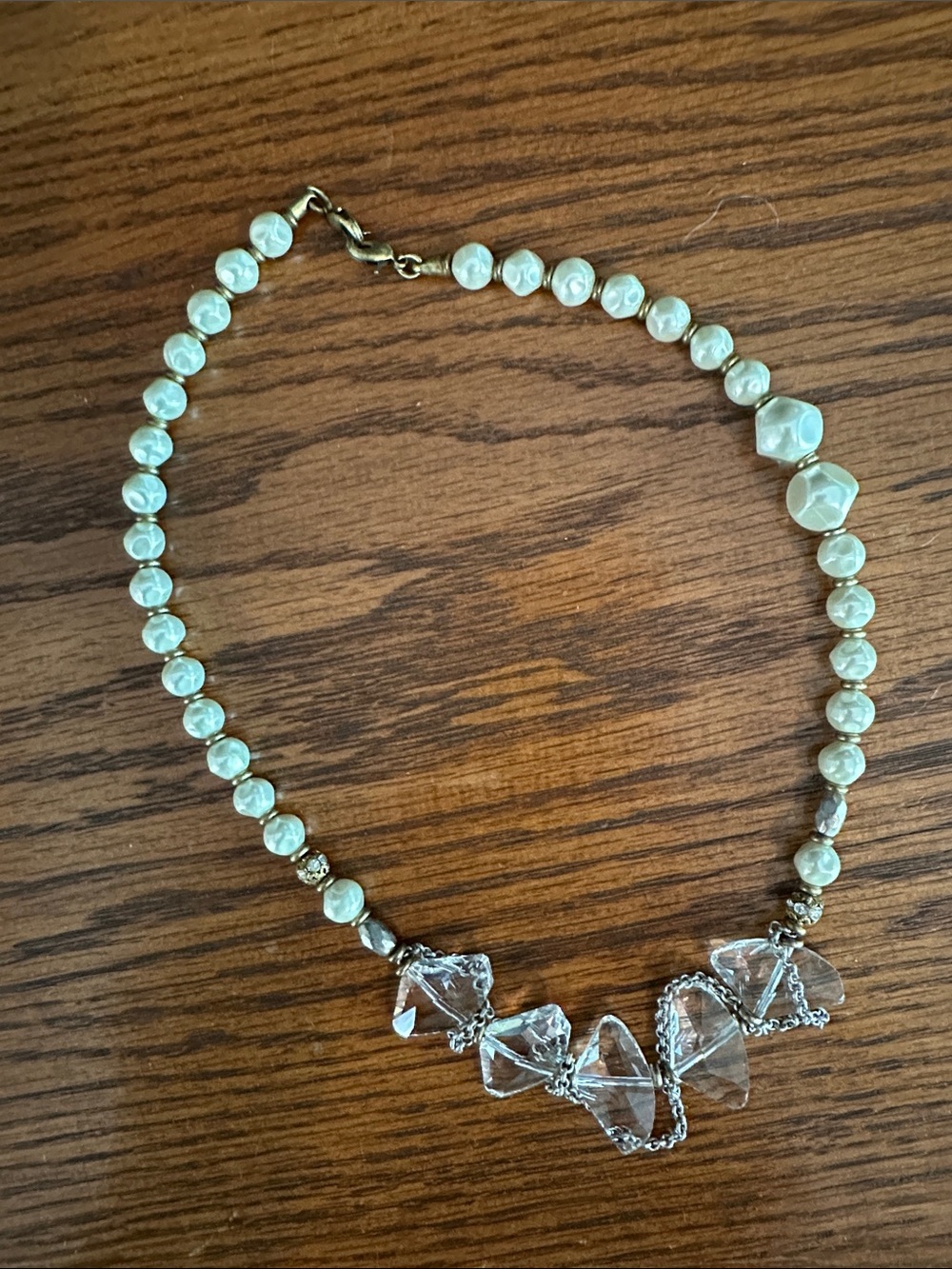 Pearl and Crystal Statement Necklace